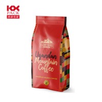 Custom Printed Gusset Packaging Bag With Zipper Air Valve Ziplock  For Coffee